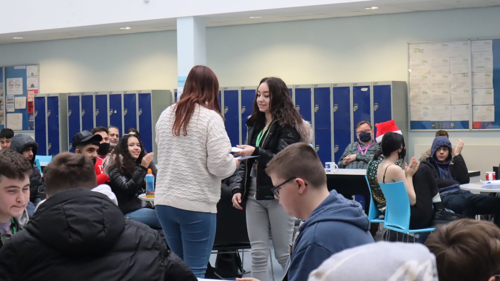 Female student after receiving an award